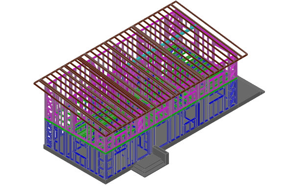 Tănase House|Steel frame 3D model