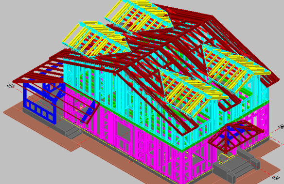 Jandarmeriei House|Steel frame 3D model