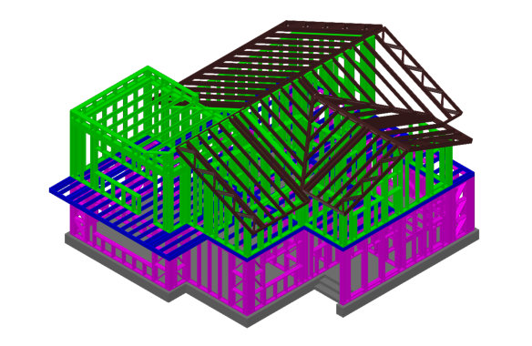Dorin House|Steel frame 3D model