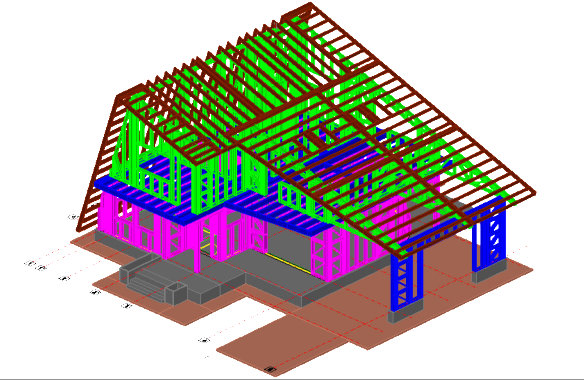 Brăneşti 2 House|Steel frame 3D model